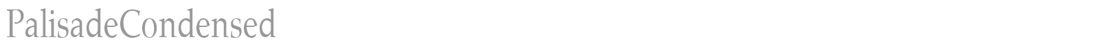 PalisadeCondensed font preview