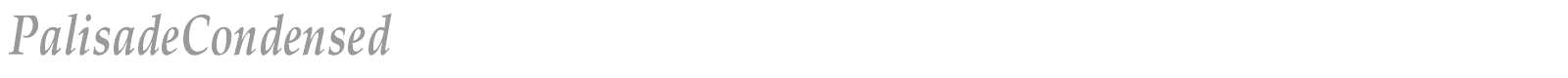 PalisadeCondensed font preview