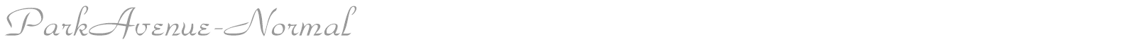 ParkAvenue-Normal font preview