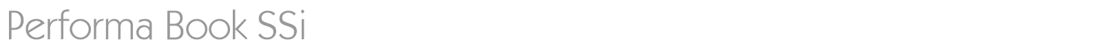 Performa Book SSi font preview