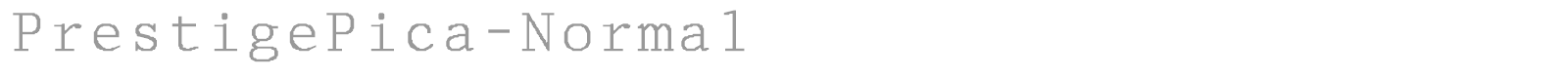 PrestigePica-Normal font preview