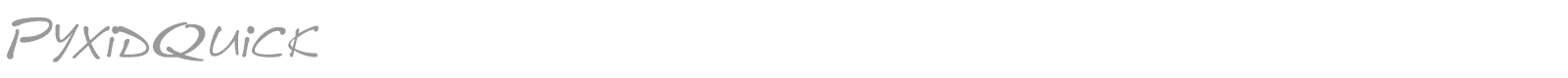 PyxidQuick font preview