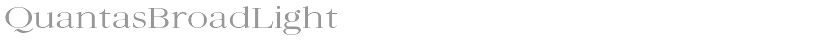 QuantasBroadLight font preview