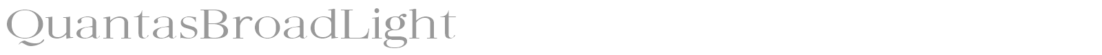 QuantasBroadLight font preview