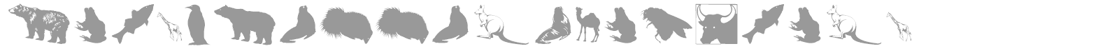 SilhouettesAnimalish font preview