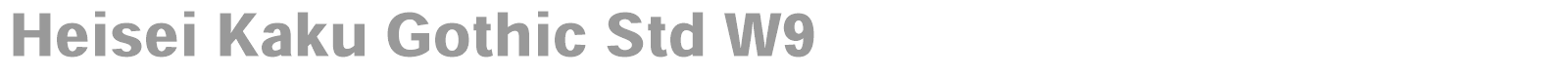 Heisei Kaku Gothic Std font preview