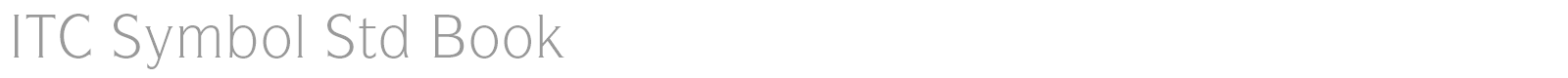 ITC Symbol Std font preview