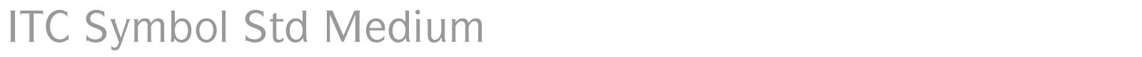 ITC Symbol Std font preview