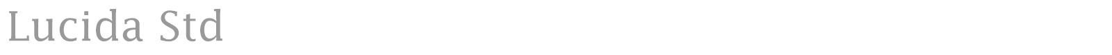 Lucida Std font preview