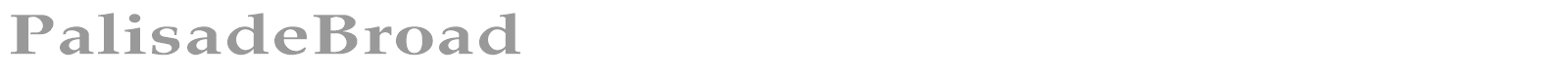 PalisadeBroad font preview