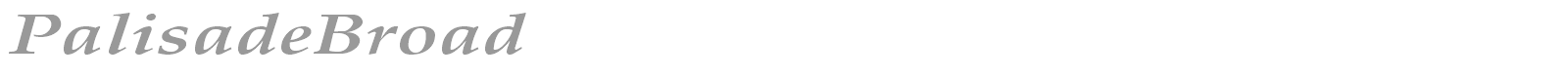 PalisadeBroad font preview