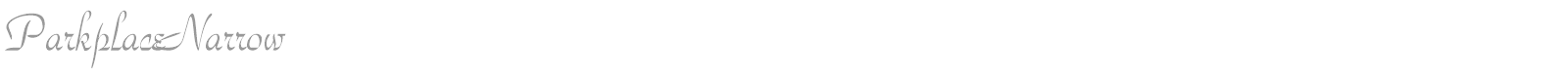 ParkplaceNarrow font preview