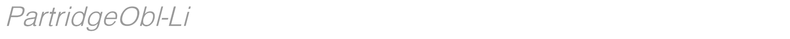 PartridgeObl-Li font preview