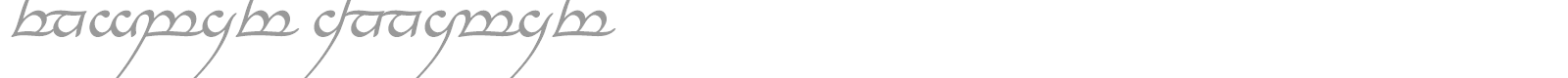 Tengwar Annatar font preview