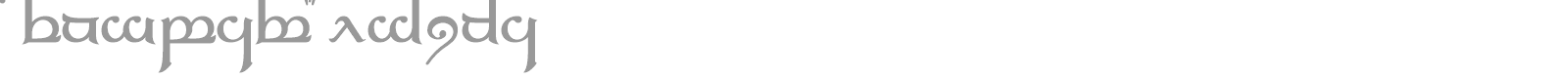 Tengwar Elfica font preview