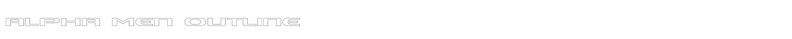 Alpha Men Outline font preview
