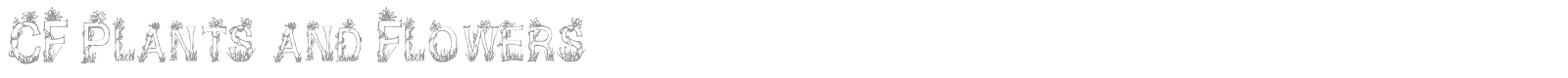CF Plants And Flowers font preview