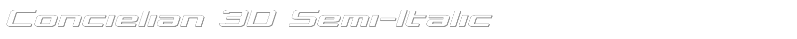 Concielian 3D Semi-Italic font preview