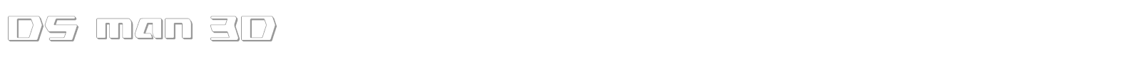 DS man 3D font preview