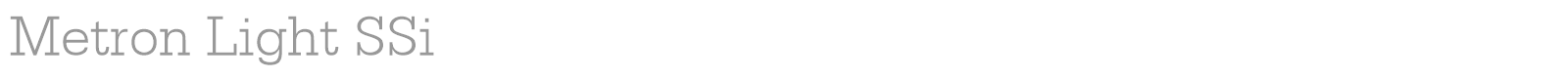 Metron Light SSi font preview