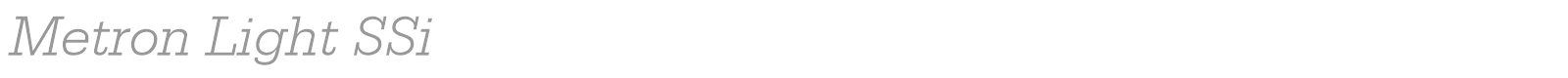 Metron Light SSi font preview