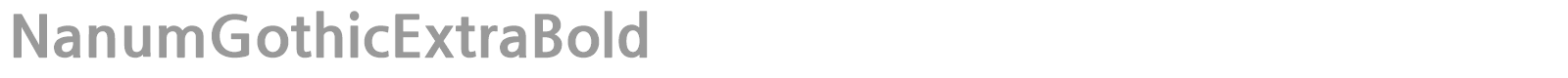 NanumGothic font preview