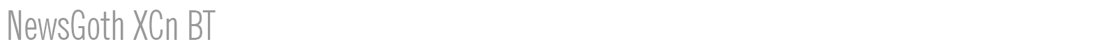 NewsGoth XCn BT font preview