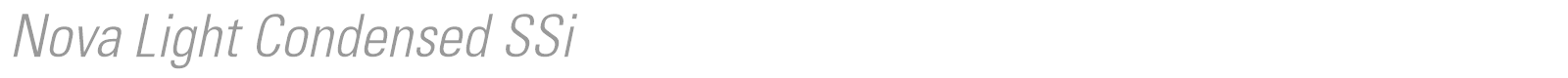 Nova Light Condensed SSi font preview