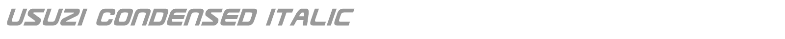 Usuzi Condensed Italic font preview