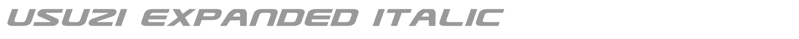 Usuzi Expanded Italic font preview