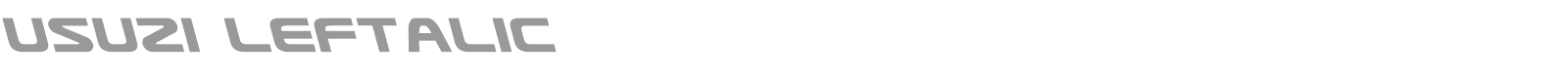 Usuzi Leftalic font preview