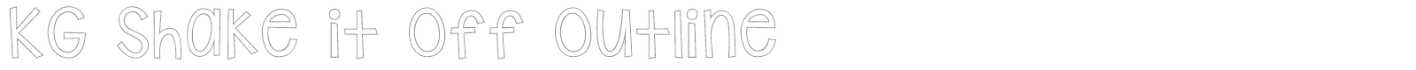 KG Shake it Off Outline font preview