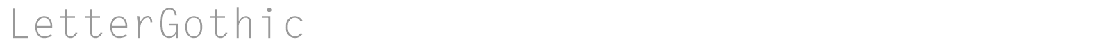 LetterGothic font preview