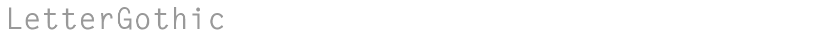 LetterGothic font preview