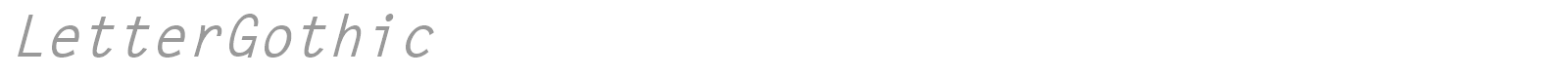 LetterGothic font preview