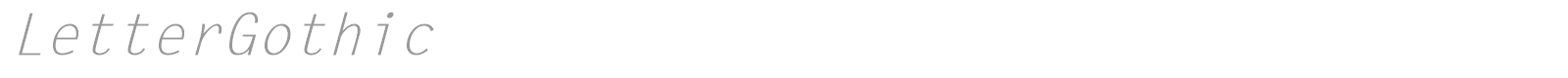 LetterGothic font preview
