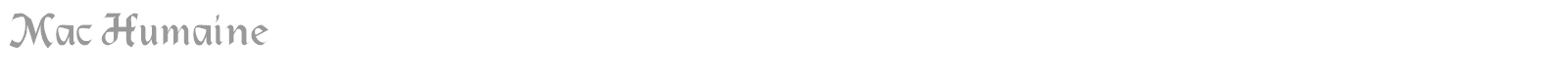 Mac Humaine font preview