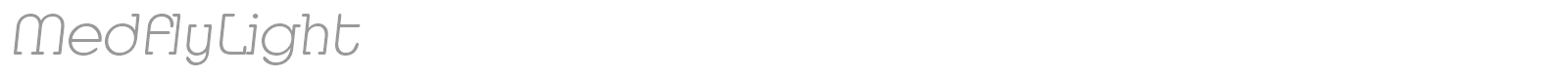 MedflyLight font preview