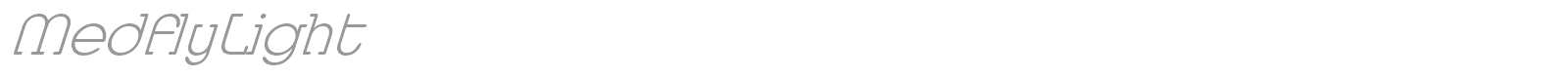 MedflyLight font preview