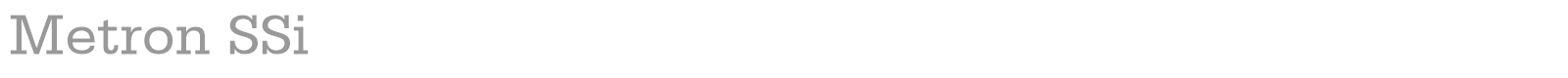 Metron SSi font preview