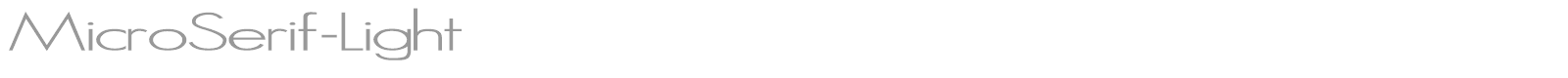 MicroSerif-Light font preview