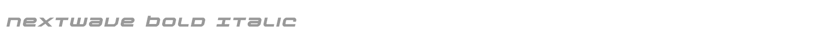 Nextwave Bold Italic font preview