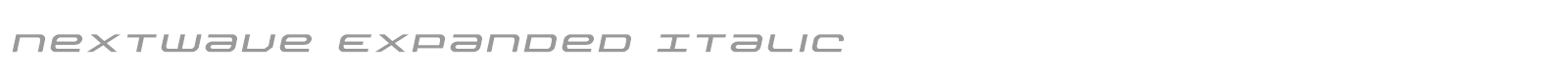 Nextwave Expanded Italic font preview