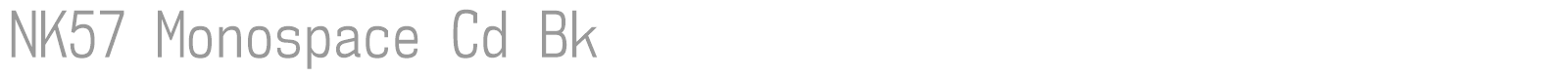 NK57 Monospace font preview