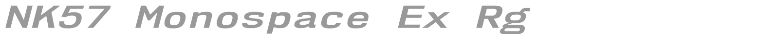 NK57 Monospace font preview