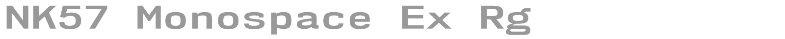 NK57 Monospace font preview