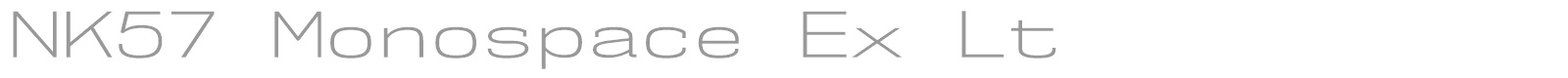 NK57 Monospace font preview