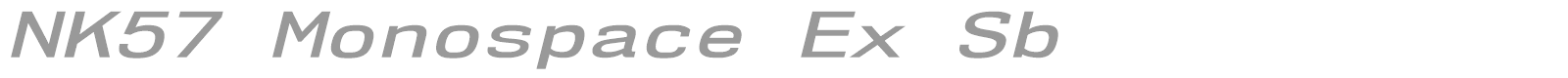 NK57 Monospace font preview