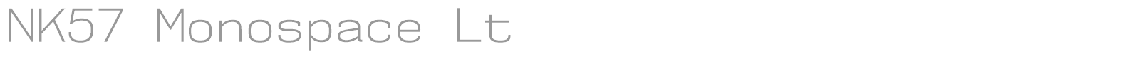 NK57 Monospace font preview