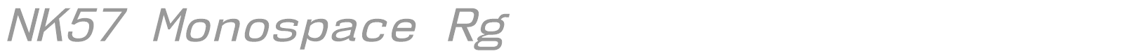 NK57 Monospace font preview